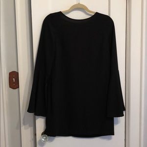 re:named black dress with bell sleeves size L